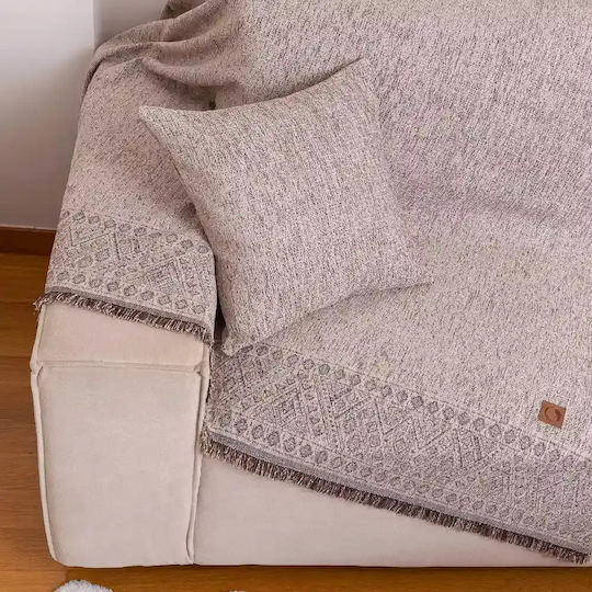 Borea Borea Three-Seater Sofa Throw Chenille 180x300cm Beige