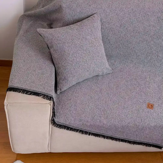 Borea Borea Sofa Throw 2 Sides 180x250cm Petrol Blue