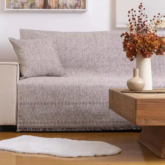 Borea Borea Sofa Throw Chenille 180x250cm Ecru