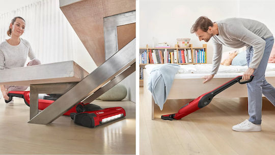 ProfiCare PC-PTR 3153 Wiederaufladbarer Stielstaubsauger 2 in 1 Stick & Hand 25.2V Rote