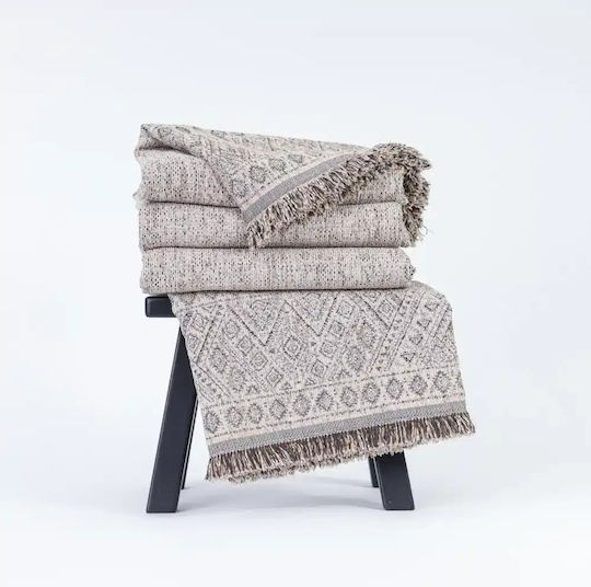 Borea Three-Seater Sofa Throw Chenille 180x300cm Burgundy