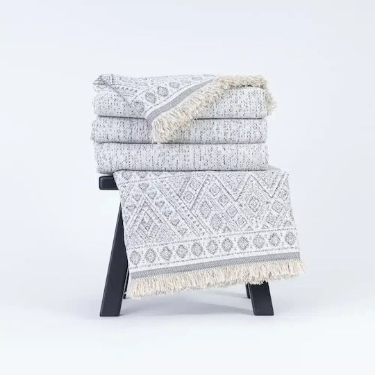 Borea Ριχτάρι Πολυθρόνας Chenille 180x180εκ. Γκρι