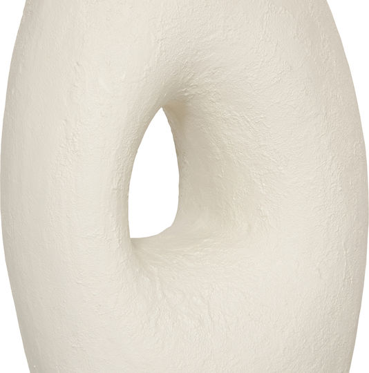 Decorative Floor Vase Ceramic Brea White 29.5x18xH51cm