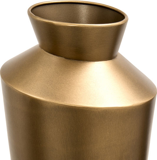 Decorative Metallic Barrel Vase Gold Φ18.5xH40cm
