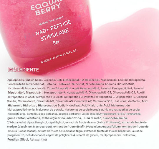 Eqqualberry Serum Facial Anti-îmbătrânire cu Peptide și Colagen 30ml