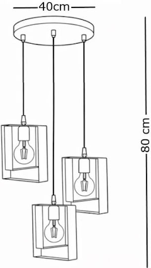 NG Santas Lumini Suspendate Argintiu 40x80cm