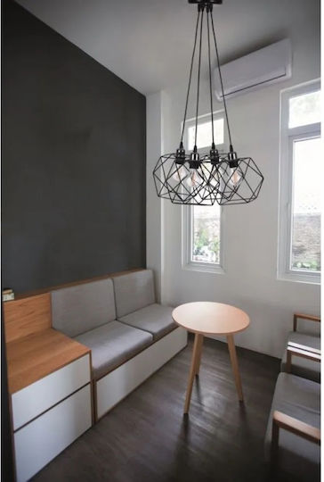 NG Santas Deckenleuchte Schwarz für 4 Lampenbirnensockel E27 60x80cm