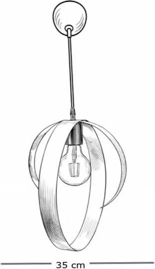 NG Santas Deckenleuchte Silber mit Lampenbirnensockel E27 35x35x80cm