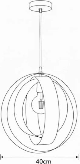 NG Santas Deckenleuchte Silber mit Lampenbirnensockel E27 40x40x80cm