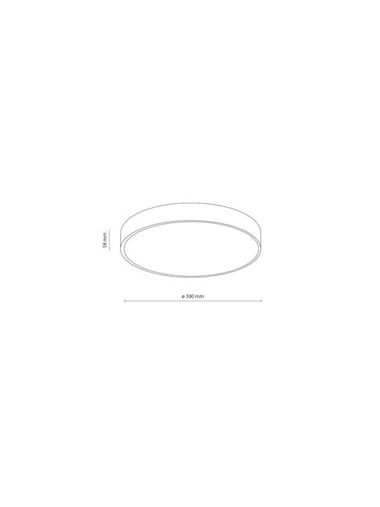 TK Lighting Таванно Осветително Тяло 30см с Интегриран LED