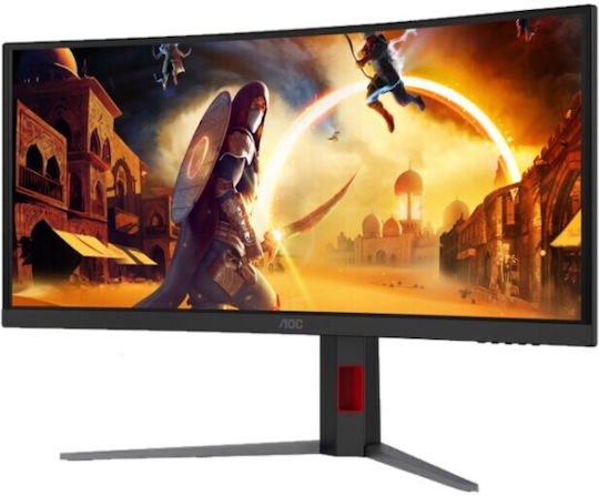 AOC CU34G4CA Ultrawide VA HDR Gebogener Spiele-Monitor 34" QHD 3440x1440 180Hz mit Reaktionszeit 1ms GTG