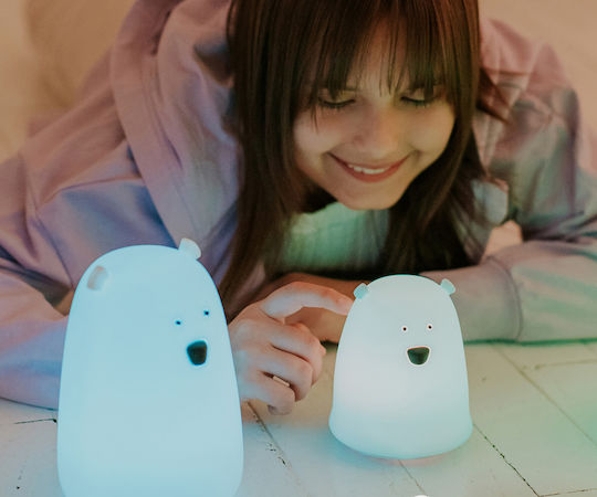 Mary's Led Lamps Mary's Kids Night Light Rgb Small Teddy Bear Blue 901.00094