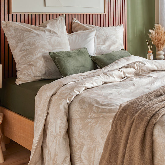 Cotton Duvet Cover Set 240x220cm Double With 4 Pillowcases A-s Jouy Double