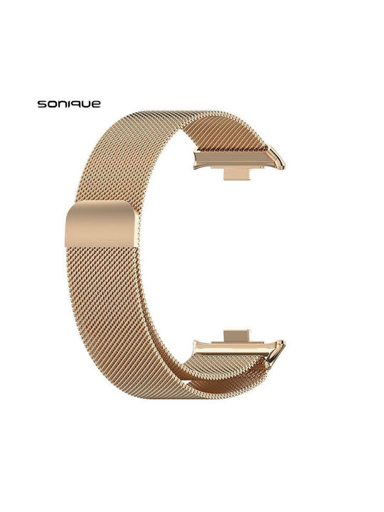 Sonique Milanese Classic Кайишка Неръждаема Стомана Бронзов (Redmi Watch 4/5/6/6 Lite/6 Active/Smart Band 8 Pro/9 Pro/10 Pro)