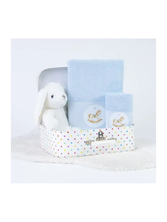 Borea Set Babyhandtücher 2 Stück Hellblau 30x50cm