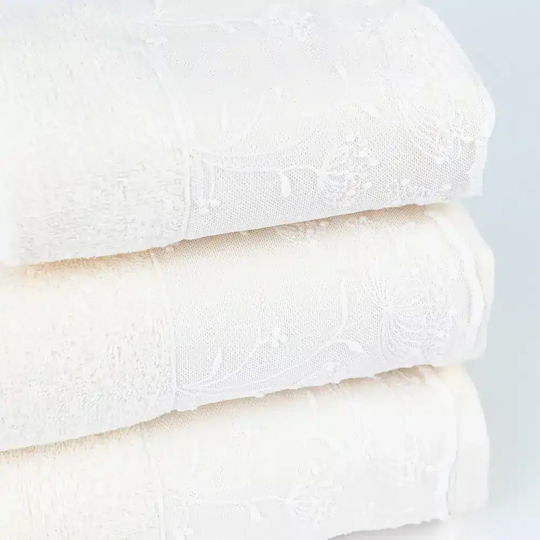 Borea White Bath Towels Borea White Bath Towels