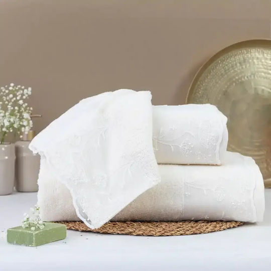 Borea Bath Towel Set 3 pcs White