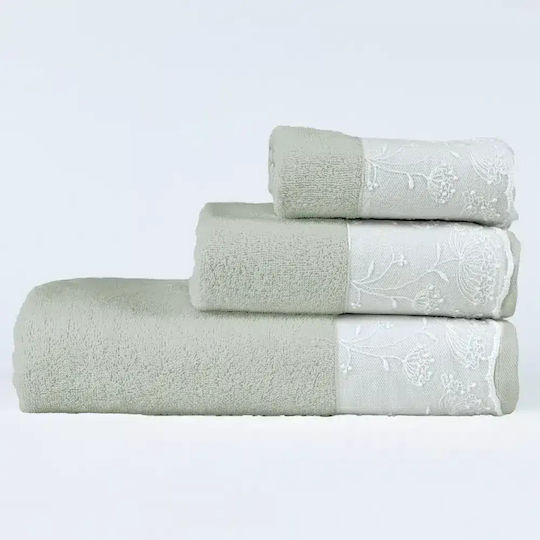 Borea Bath Towel Set 3 pcs White
