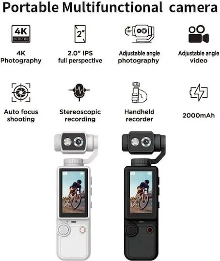 Andowl OZCT Q8 Action Camera 4K Ultra HD and Wi-Fi Black