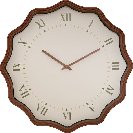 A-s Antique Wall Clock Plastic Brown Ø38cm