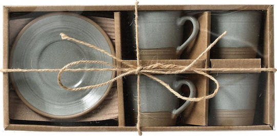 Zeller Set Ceramic White Espresso Cups 60ml 6 Pieces