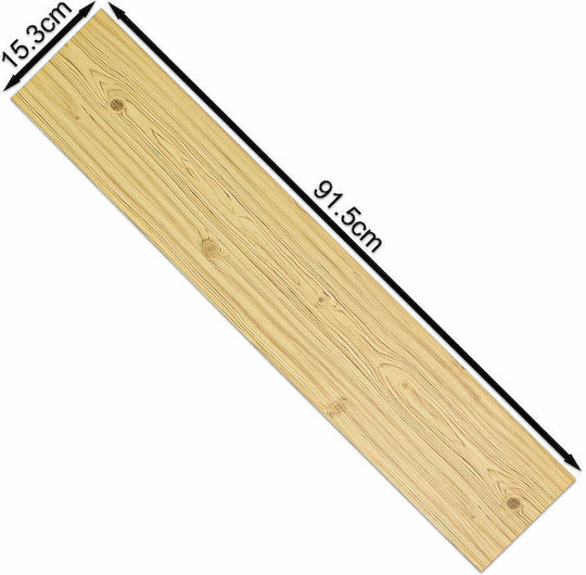 Selbstklebende Vinylfliese Natürliches Holz 91,5x15,3cm Hellbraun Fd814