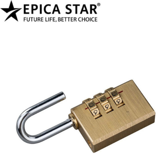 Epica Star Messing Vorhängeschloss Pestal Kombination
