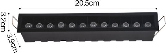 Inlight Single LED Spot in Black Color