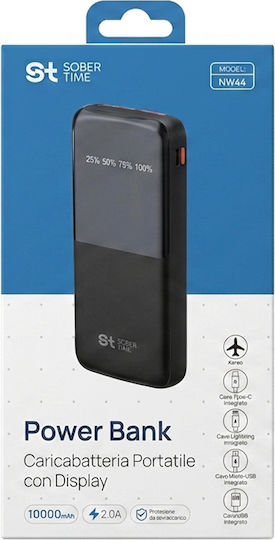 Sober Time NW44 Power Bank 10000mAh Schwarzes