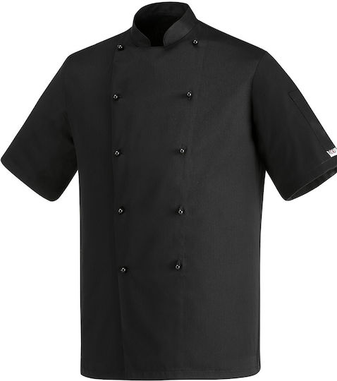 Egochef Палто Готвач Мъжко Черен с Къс ръкав Safety