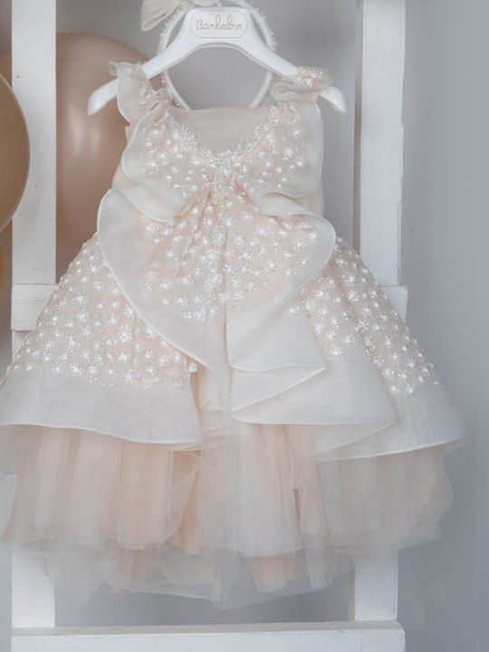 Bambolino 2026 Rosa Taufkleid für Mädchen Gestrickt