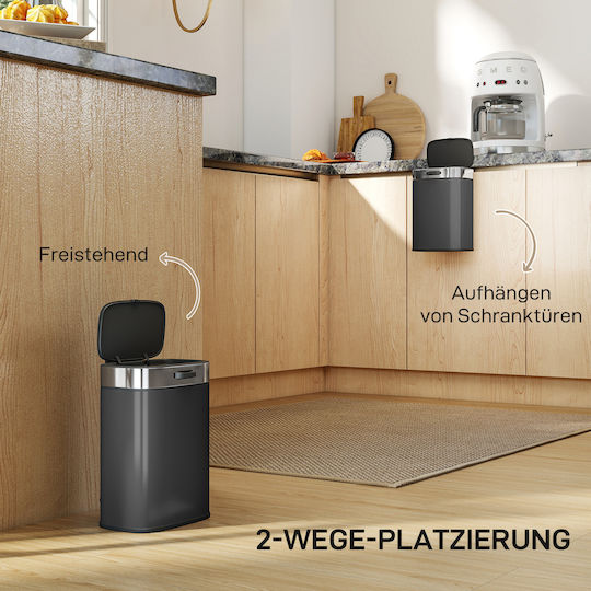HomCom Kunststoff Gewerbliche Abfallbehälter Abfall Schwarz