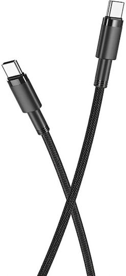 Leewello USB 2.0 Cable USB-C Male - USB-C 60W PD Black 1m