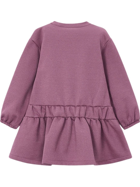 Mädchenkleid Langärmelig Lila