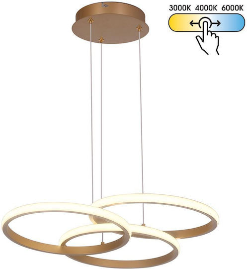 Vivalux Gold LED Pendant Light with Adjustable White Light 50x47x150cm