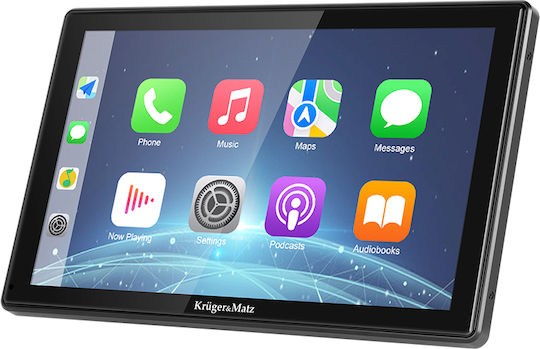 Kruger & Matz 9-Zoll Multimedia-Hilfsbildschirm für das Dashboard Auto mit Apple CarPlay / Android Auto