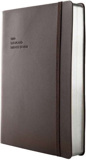 Type Center Daily Agenda A5 2027 Brown Leather 14x20.5cm (with Personalization)