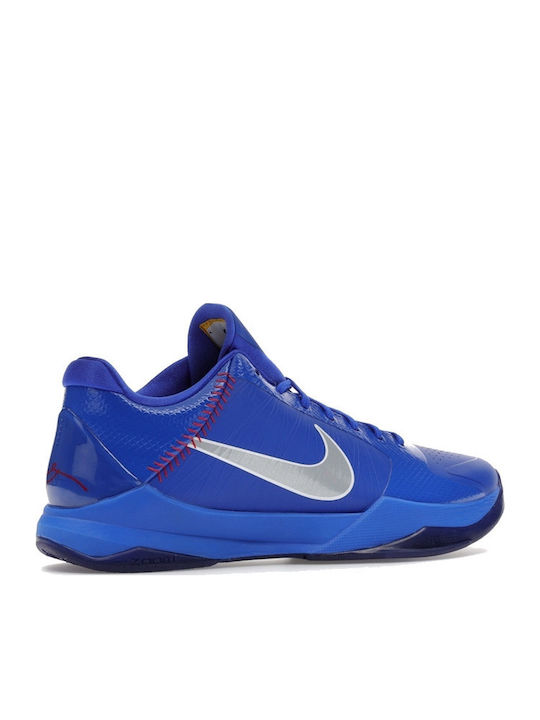 Kobe 5 Protro "Dodgers" Ниски Баскетболни Обувки Rush Blue / Wolf Grey / Comet Red