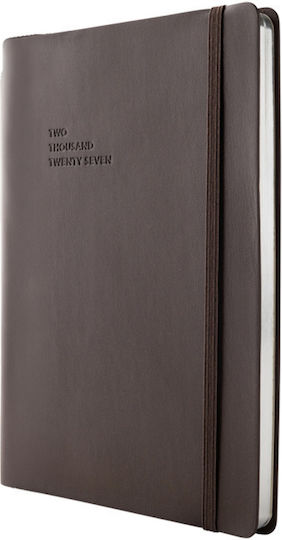 Type Center Εβδομαδιαία Ατζέντα A5 2027 Καφέ Δερμάτινη 14x20.5εκ. (με Προσωποποίηση)