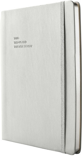 Type Center Εβδομαδιαία Ατζέντα A5 2027 Ασημί Δερμάτινη 14x20.5εκ. (με Προσωποποίηση)