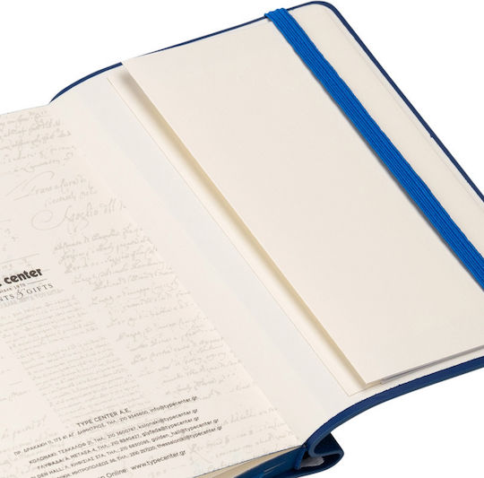 Type Center Εβδομαδιαία Ατζέντα A6 2027 Μπλε Δερμάτινη 10.5x14.8εκ. (με Προσωποποίηση)
