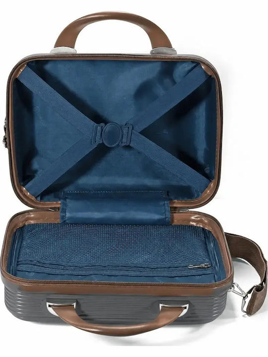 Benzi Hard Gray Travel Suitcases Set 2pcs