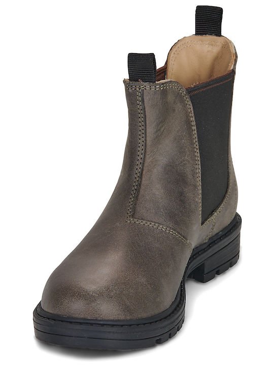 Kids Grey Ankle Boots