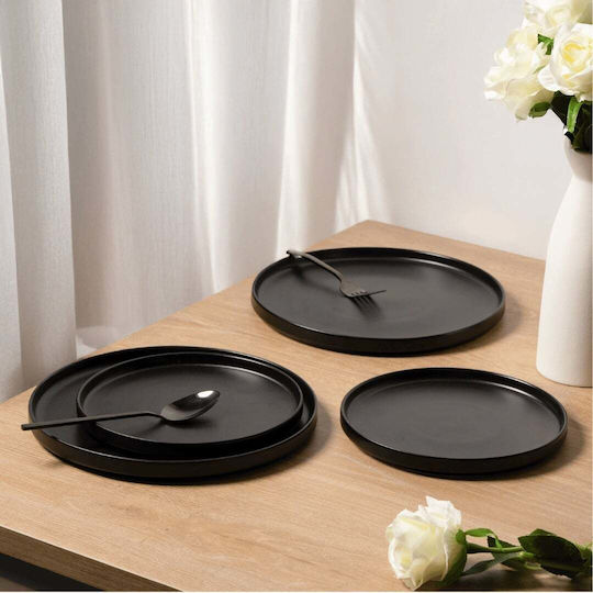 Miamio Negru Ceramică Set de Vase 20buc