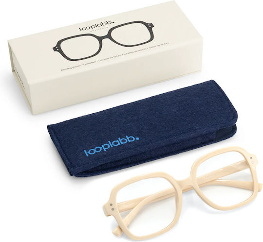 Looplabb Damenteilese Lesebrillen +2.50 in Weiß Farbe