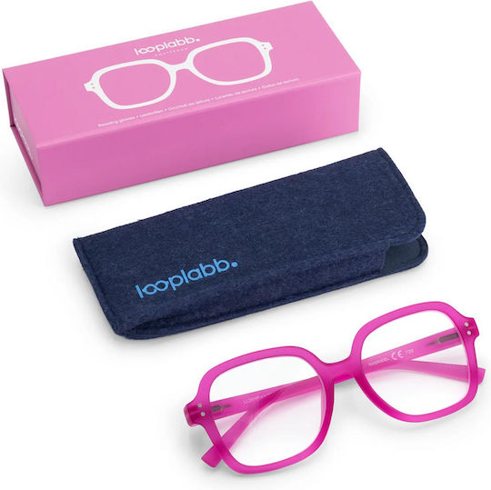 Looplabb Damen Lesebrillen +1.50 in Rosa Farbe