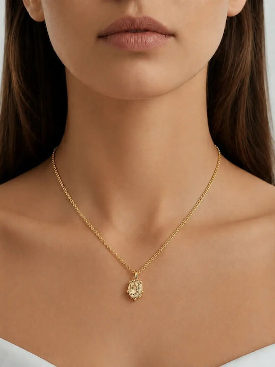 Dyrberg/Kern Necklace of Gold Plated Steel