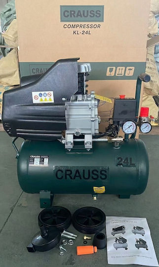 Ehome Einphasiger Luftkompressor mit Leistung 2hp und Luftkammer 24lt