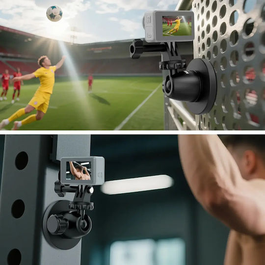 Neewer Basics Gp-101 Suport Magnetic Pentru Dslr Camere De Acțiune Cap Bilă Rotativ 360 De Grade Bază Cu 6 Magneți Protecție Din Silicon Împotriva Zgârieturilor Filet De 1/4 Inch Compatibil Gopro Insta360