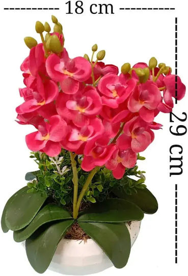 Stewehome Kleines Set Aus 6 Stück Weiße Luxuriöse Künstliche Orchidee Topfpflanze